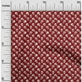 thumbnail image 2 of oneOone Rayon Maroon Fabric Skull Sewing Material Print Fabric By The Yard 56 Inch Wide, 2 of 4
