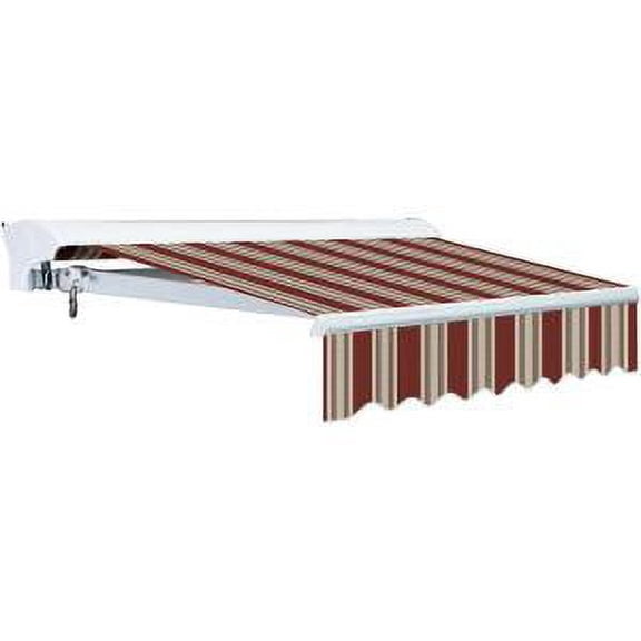 Advaning Luxury 16 ft Manual Retractable Patio Awning in Brick Red