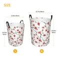 thumbnail image 5 of ZNDUO Round Laundry Basket, Waterproof Collapsible Laundry Baskets with Handles, Small Size - Red Flower Doodle Pattern, 5 of 8