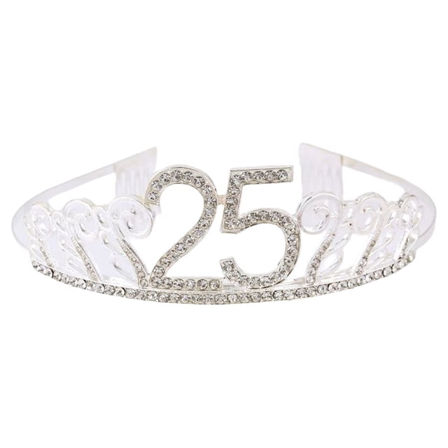 Minnieouse Tocado de cumpleaños, adorno de ropa, accesorios de peinado, adorno de corte de pelo, diadema de celebración, accesorio de fiesta de Accesorio para el cabello veinticinco Minnieouse AP011164-23