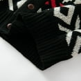 thumbnail image 6 of Mens Retro Long Sleeve Cardigan Shawl Collar Vintage Knit Sweater Casual Fall Winter Warm Coat L, Black, 6 of 7