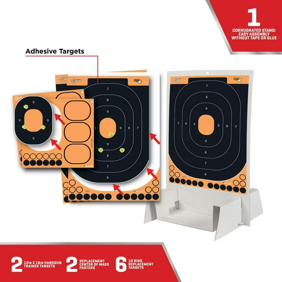 Ez Aim Splash Firearm Trainer Kit, 14"W X 22"H Target Stand, 25-Targets, 0.6 Lbs., Black