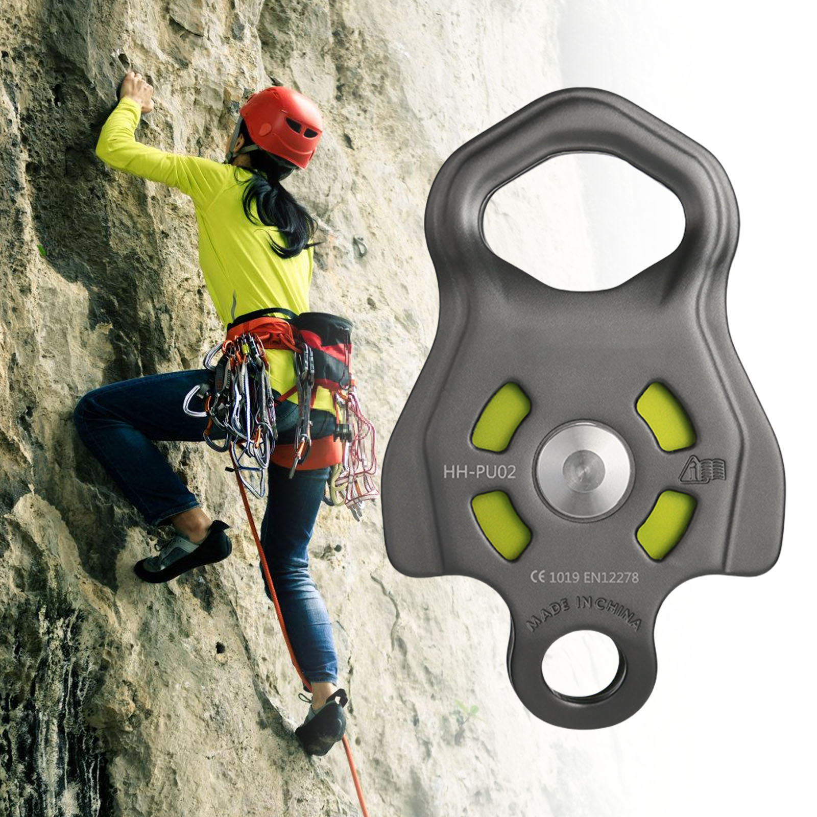 High Strengths Single Pulley With Accuracy Bearings Light weight Aluminum Pulley for Outdoor Activity