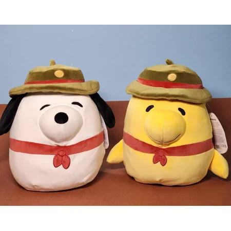Squishmallows Peanuts Gang Snoopy + Woodstock Beagle Scout 8 NWT Camp Snoopy