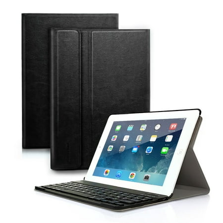 New iPad 2017 Folio Case with Keyboard, iPad Pro 9.7 iPad Air 1 / 2 Detachable Bluetooth Keyboard with Anti-Slip Folio Case Cover for iPad Tablet (Best Ipad Folio Keyboard Case)