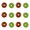 green brown, variant on Round Silicone Racket Dampener for Tennis Racket, Flexible String-Bed Reducer with Simple Setup Design, Player Aid