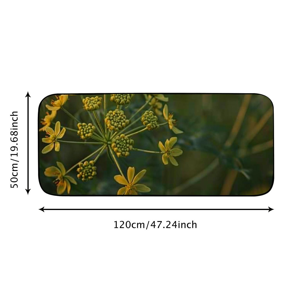 PHYHOO Decorative Door Mat, Door Mat with Non-Slip Rubber Backing, Easy Cleaning, Traps Dirt, Rug for Entry, Patio, Garage - Plant Flower Nature Spring Floral Summer Green 19.68*47.24 in