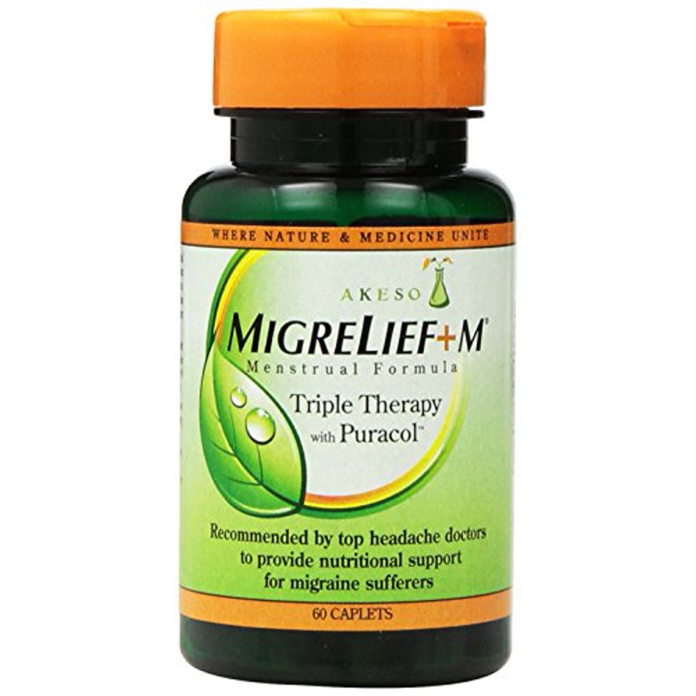 6 Pack MigreLief M Menstrual Formula Dietary Supplement Caplets 60
