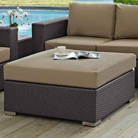 Sol 72 Outdoor Brentwood Outdoor Ottoman with Cushion
