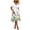 Style 8, variant on Summer Dresses for Women Casual Deep V Neck Puff Short Sleeve Smocked Floral Printed Pleated Flowy Beach Vacation Dress