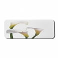 thumbnail image 1 of Flower Computer Mouse Pad, Flourishing Calla Lilies on White Fresh Spring Bouquet Gentle Nature Theme, Rectangle Non-Slip Rubber Mousepad Large, 31" x 12", Green White Yellow, by Ambesonne, 1 of 2