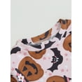 thumbnail image 5 of Wassery Infant Baby Rompers 3M 6M 12M 18M Halloween Clothes Cat/Bat Print Toddler Long Sleeve Jumpsuit for Newborn Infant, 5 of 8