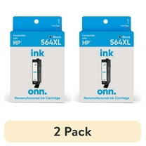 (2 pack) onn HP 564XL Printer Ink Cartridge, Black