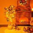 thumbnail image 4 of 4FT Artificial Ficus Tree with Natural Wood Trunk and Lifelike Leaves, Silk Fake Potted Tree with Wood Branches, Faux Tree for Office Home Decor, 4 of 11