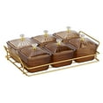 thumbnail image 3 of DOLITY Candy and Nut Serving Container Appetizer Tray Fruit Snacks Serving Platter Food 6 Bowls Aureate, 3 of 9