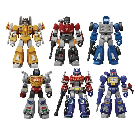 Figura de acción Blokees Transformers, versión brillante, 6 piezas