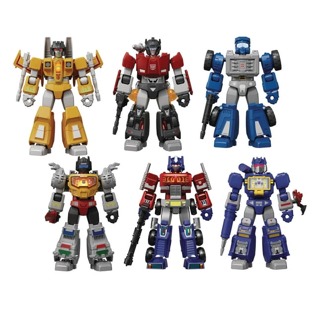 Figura de acción Blokees Transformers, versión brillante, 6 piezas