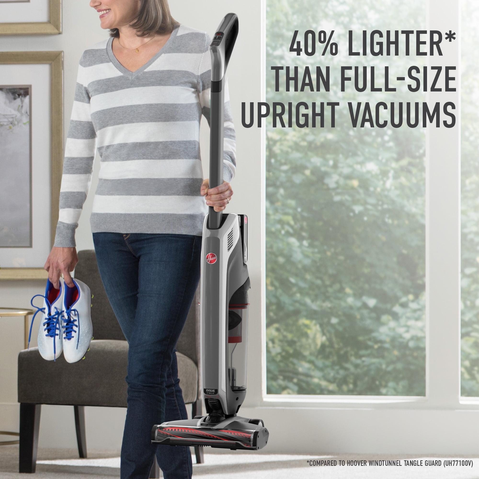 Hoover ONEPWR Evolve Pet Elite & ONEPWR Hand Vac, Upright Vacuum and Hand Vacuum Bundle, Pet Friendly, Powerful Suction, for Multi-Surfaces, BH53810V, Gray