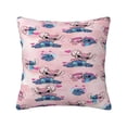 thumbnail image 1 of Funda de almohada decorativa con dibujos animados de Stitch, para decoración del hogar y el sofá, elige una funda de cojín de temporada feliz de 22 x 22 pulgadas, 1 of 8