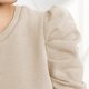 thumbnail image 3 of Crewneck Lantern Long Sleeve Tops Women Pullover Solid Color Shirt Top T-Shirt, 3 of 8