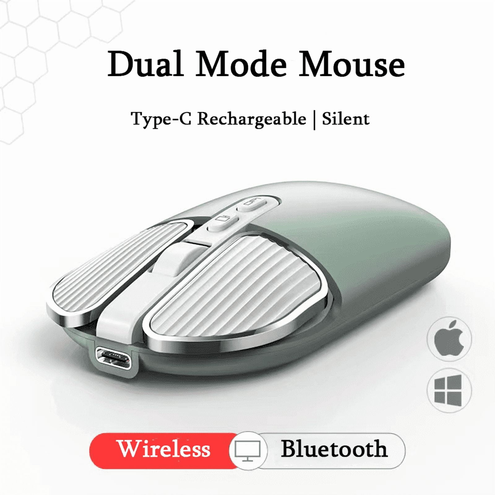2.4Ghz Wireless Bluetooth Mouse Dual Mode USB Optical Mice Rechargeable Gaming Silent Mouse For Xiaomi PC Laptop Computer Office