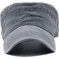 thumbnail image 2 of Gorra de béisbol ajustable SSuperp Estilo militar vintage gris, 2 of 3