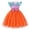 1698Orange3349, variant on Rggeeun Toddler Children Floating Sleeve Casual Ballet Dress Cozy O-Neck Sundress