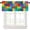 Rainbow-2, variant on Coffee Kitchen Curtains, Cafe Coffee Theme Valance for Kitchen Windows, Tea Party Coffee Bean Print Small Short Curtains Window Treatments Valance for Kitchen Cafe, 54x18 Inch, 1 Panel