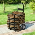 thumbnail image 2 of Earth Worth Rolling Firewood Rack - Log Dolly with Steel Frame, Black, 2 of 5