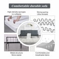 thumbnail image 6 of BSHTI 63.39" Futon Sofa Bed – 5 Adjustable Positions, Polyester Fabric, Iron Frame, Modern Design for Living Room, Apartment, Office, Dormitory, Dark Gray, 6 of 14