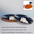 thumbnail image 4 of Polar Bear Set of 6 Microfiber Leather Round Coasters, 11x11 cm/4.3x4.3 in, Drink Coasters for Home and Bar, Table Coasters, 4 of 6