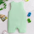 thumbnail image 5 of Staki Newborn Baby Boys Sleeveless Seersucker Romper One Piece Straps Overalls Striped Jumpsuit Summer Smocked Clothes 6-18M,6-12 Months, 5 of 6