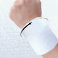 thumbnail image 4 of JANGSLNG 2Pcs Wristbands Absorb Sweat Towel Wrist Protector for Badminton Tennis Sport, 4 of 8