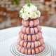 thumbnail image 5 of Soporte de exhibición de pastel de macarrones | Torre de postre redonda de 6 capas | Bandeja de Servir de Plástico Blanco | Soporte de Pastelería Multi-Nivel Robusto | Soporte para galletas de, 5 of 6