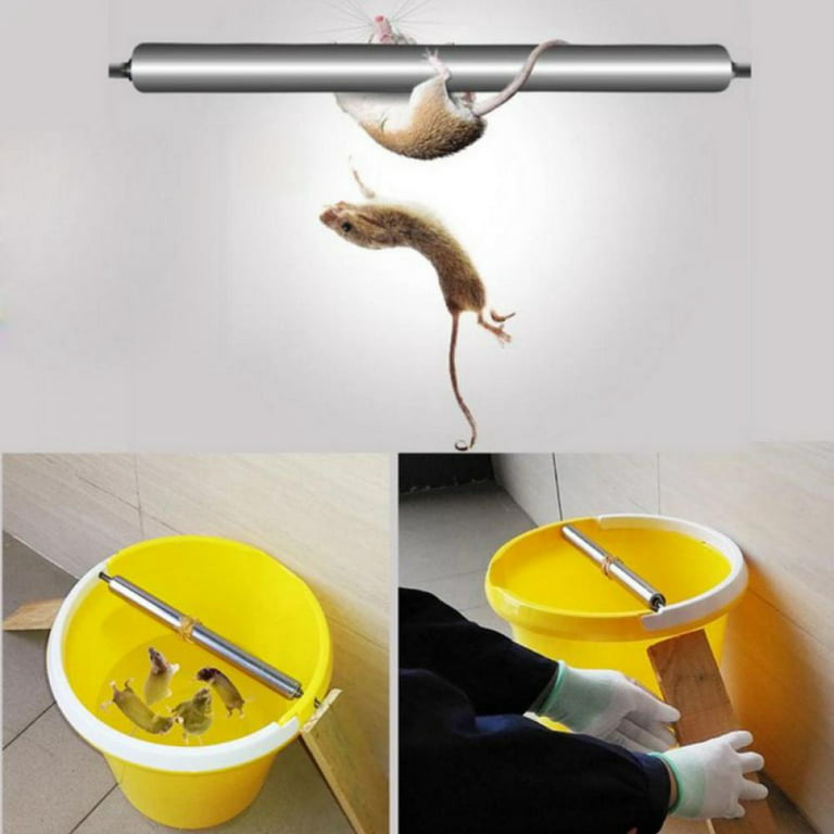 Rolling Mouse Catching Device,Auto Live Catch and Release Bucket Spin  Roller for Mice,Rats and Rodents for Outdoors and Indoors