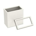thumbnail image 2 of Gatco Elevate Stainless Steel 3.18 Gallon Rectangle Wastebasket Open Removable Lid, Matte Pearl, 2 of 5