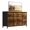 Brown, variant on Tuekys Dresser TV Stand with Storage 8 Drawers MDF, Fabric, and Metal, Pink