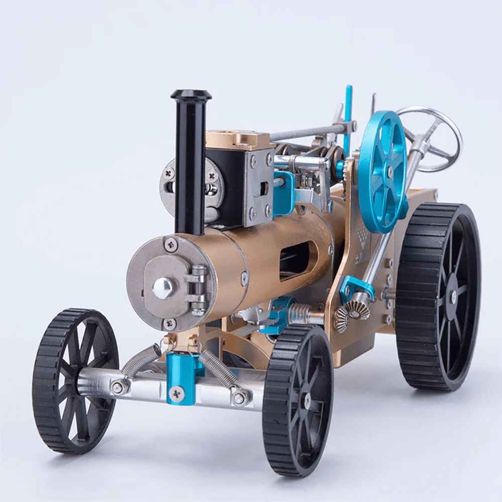TECHING Full Metal Steam Car Engine Model Assembly Kit - High Challenge Collector's Gift and Decor