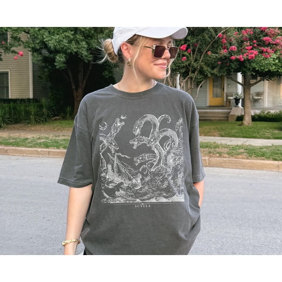 Charybdis and Scylla Shirt, The Odyssey Greek Mythology T-Shirt, Homer Bookish Tee, Sea Monsters Graphic Shirt, Ancient Literature Lover Gift