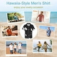 thumbnail image 6 of Mens Summer Black And White Ink Flower Shirts Button Down Short Sleeve Vintage Hawaiian Shirts with Pocket, 6 of 6