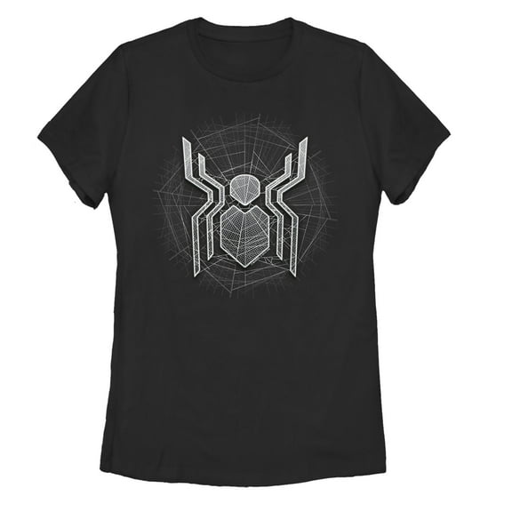 Women's Marvel Spider-Man: Far From Home Ghostly Logo Graphic Tee Black Large