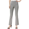 thumbnail image 1 of INC Womens Plaid Bootleg Dress Pantalones, Negro, 12, 1 of 1