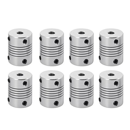 

8pcs Thimble Coupling Manufacturer Aluminum Alloy Spring Printer Winding Coupling Step Servo Motor Encoder Shaft(6-6)