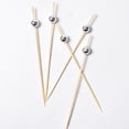 thumbnail image 3 of 100 Pcs 12 cm Cocktail Picks Creative Handmade Round Beads Appetizer Picks Fruit Toothpicks Party Supplies (Silver), 3 of 8