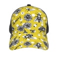 thumbnail image 3 of Lsque Honeybee Printed Trucker Hat - Baseball Cap for Men Women - Breathable Mesh Side, Adjustable Fit - for Casual Wear, 3 of 7