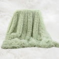 thumbnail image 3 of Masteelf Plush Throw Blanket Fleece Blanket Warm Bed Blanket in Solid Color 160x130cm(Mint Green), 3 of 8