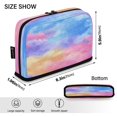 thumbnail image 3 of Standing Pencil Case with Base Large Capacity Stationery Pouch Pen Bag with Zipper for Women Men Tie-dye Clouds Pattern, 3 of 7