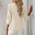 thumbnail image 4 of Women's Business Casual Blazer 3/4 Sleeve Unstructured Lightweight Office Jacket for Professional Wear, 4 of 6