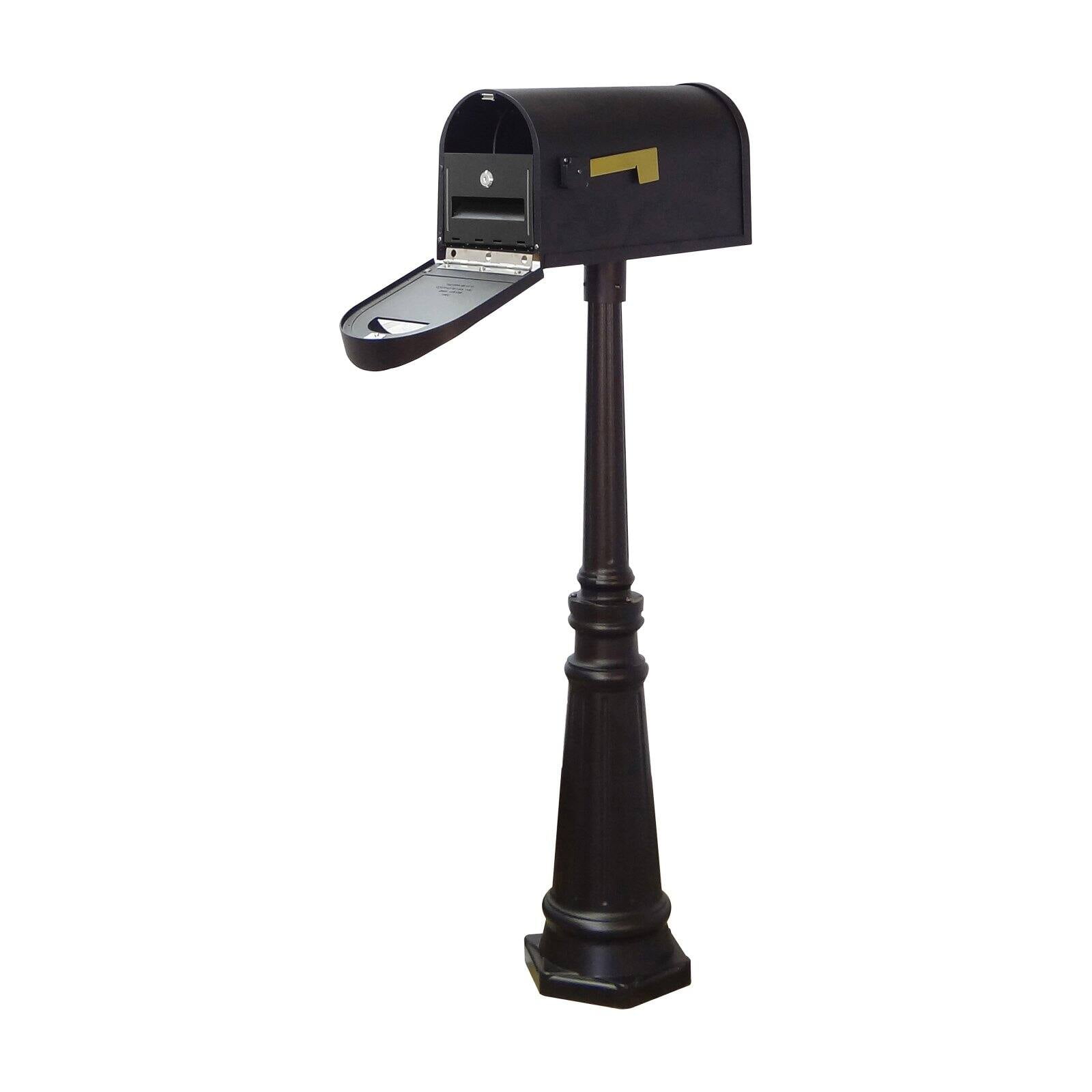 Classic Curbside Mailbox with Locking Insert and Mailbox Post
