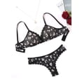 thumbnail image 5 of KISSGAL Sexy Lingerie Set for Women Floral Printed Wireless Bra and Panty Set Underwear, 5 of 6